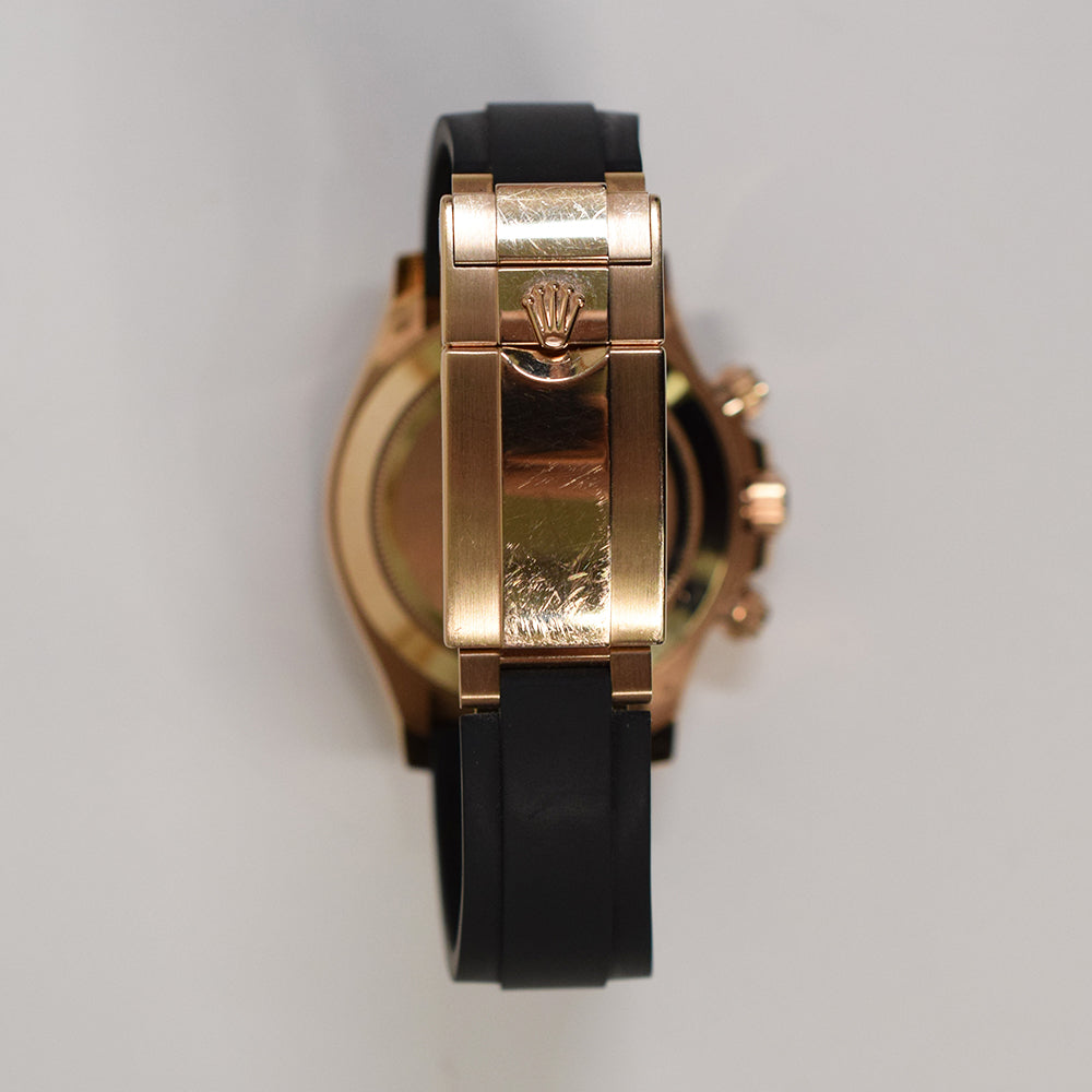 Daytona Rose Gold with Rubber Strap 116515