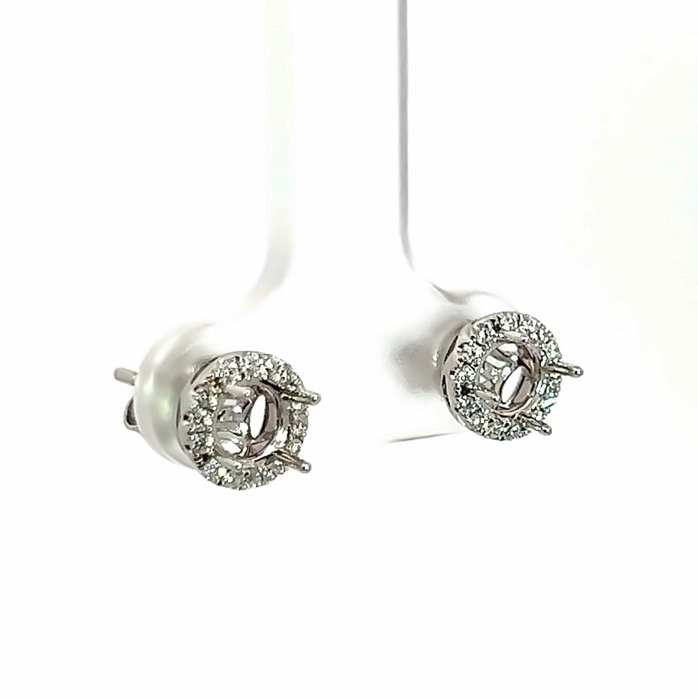 14kt wg smnt Earrings w/dia ha