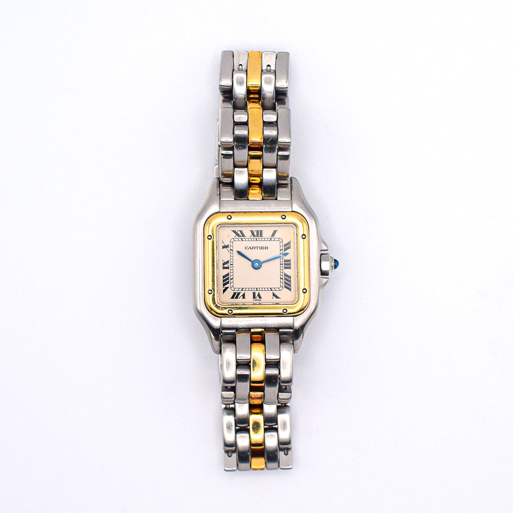 Panthère Small - Steel and Yellow Gold - 22mm x 22mm W25029B5