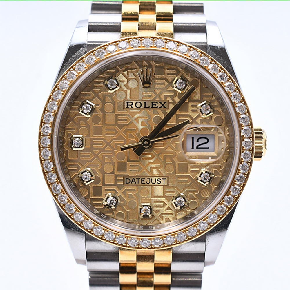 Datejust 36mm Diamond Bezel Steel and Yellow Gold 126283RBR