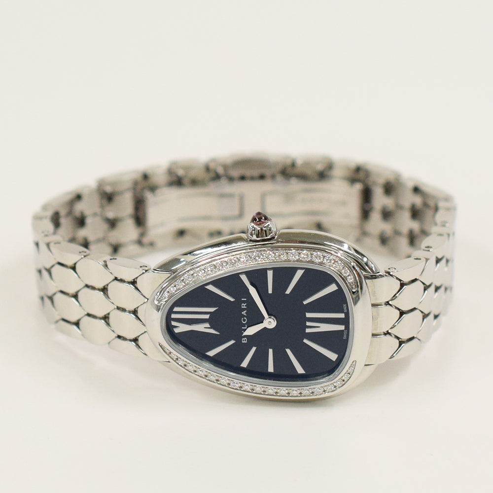 Serpenti Seduttori 33mm Stainless Steel Diamond Bezel Quartz 103950