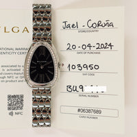 Serpenti Seduttori 33mm Stainless Steel Diamond Bezel Quartz 103950
