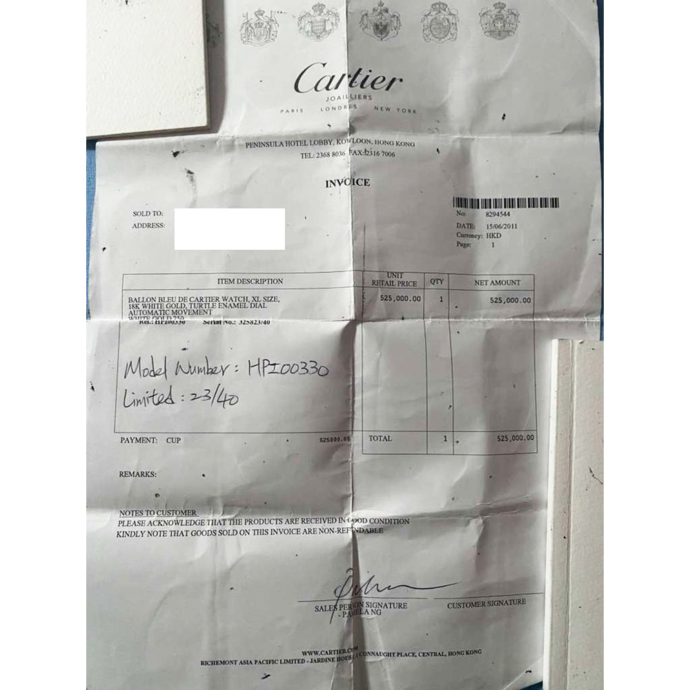 Ballon Bleu de Cartier XL "Sea Turtle" 46mm White Gold - Limited Edition of 40pcs HPI00330