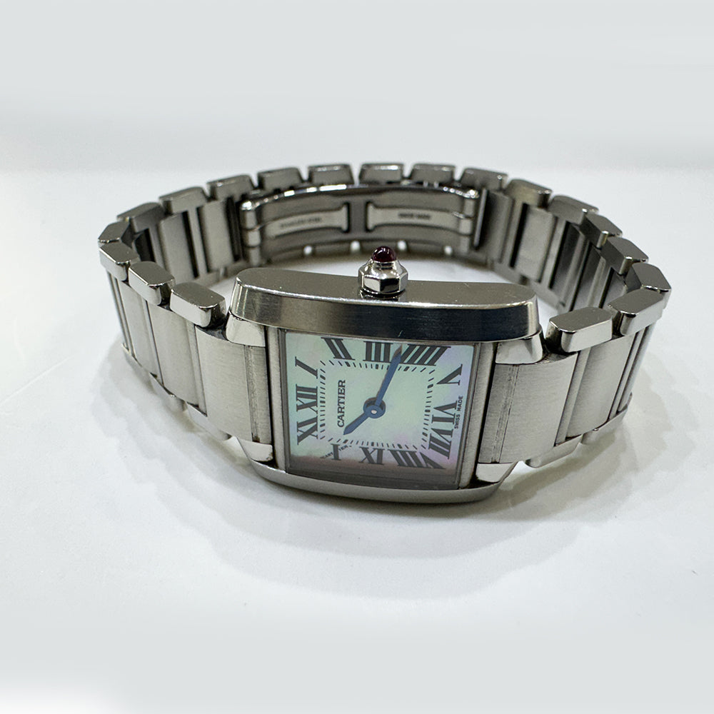 Tank Française Small 20 × 25 mm - Steel Quartz W51028Q3