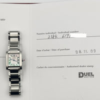 Tank Française Small 20 × 25 mm - Steel Quartz W51028Q3