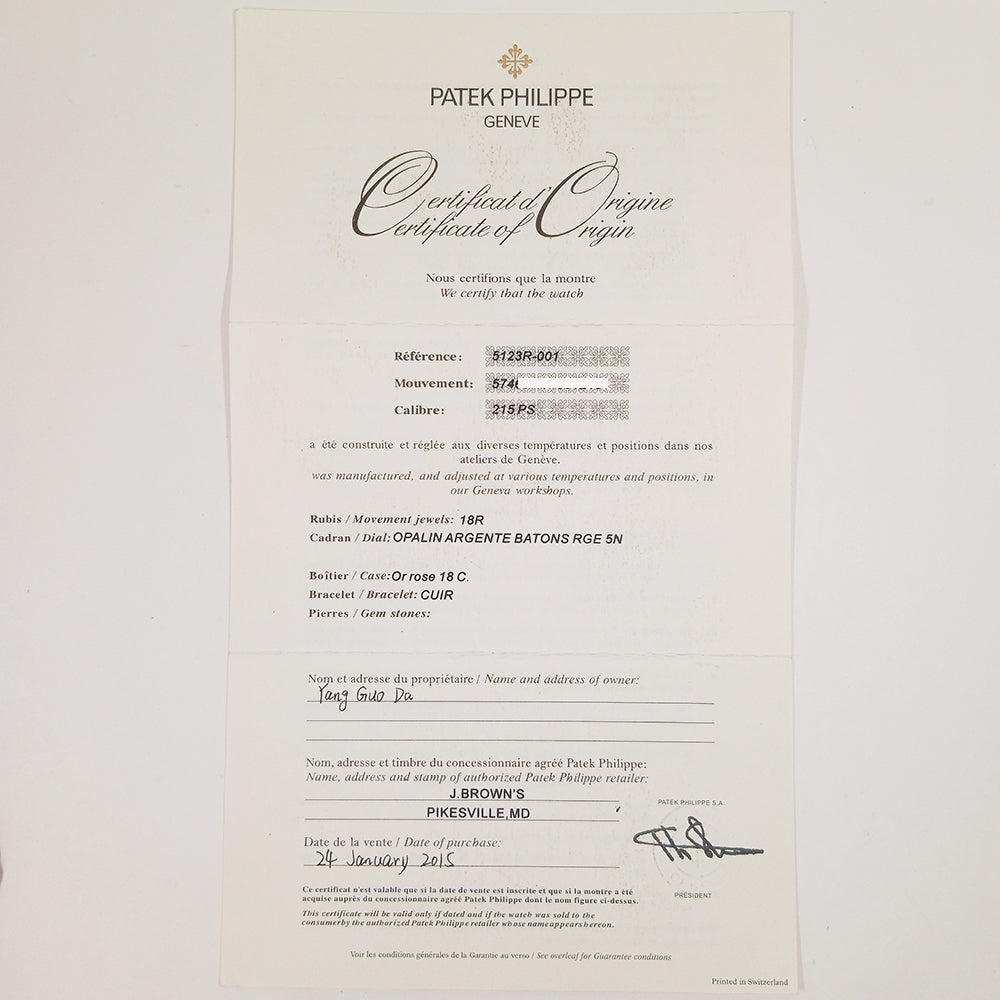 Calatrava 38mm Rose Gold 5123R-001