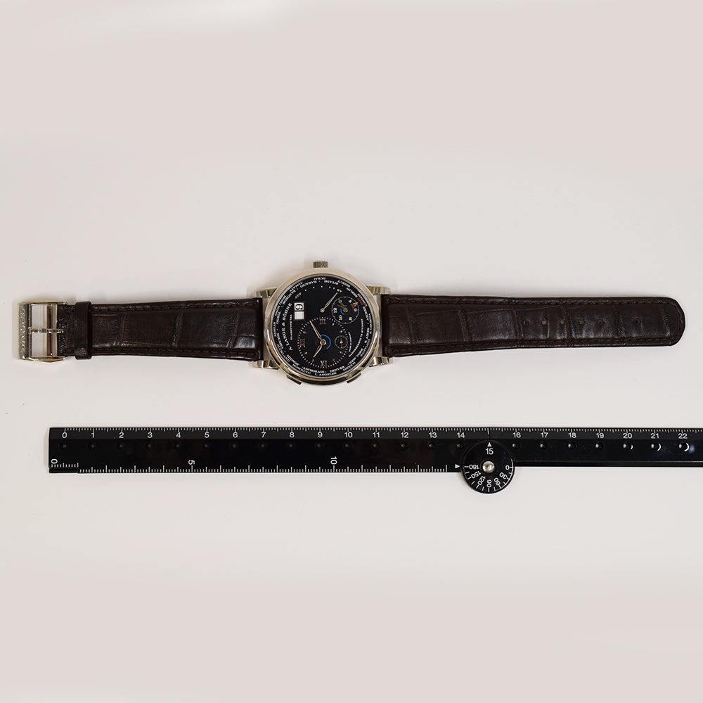 Lange 1 Time Zone 41.9mm White Gold Manual winding 136.029