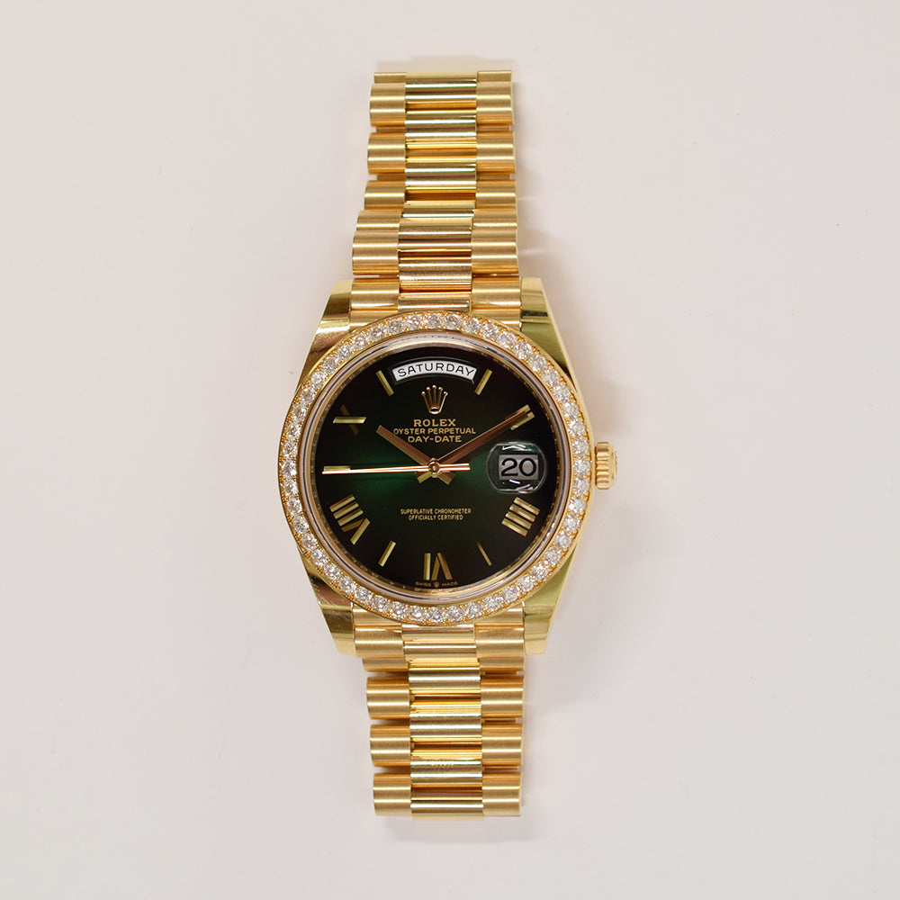 Day-Date President 40mm Diamond Bezel Yellow Gold 228348RBR