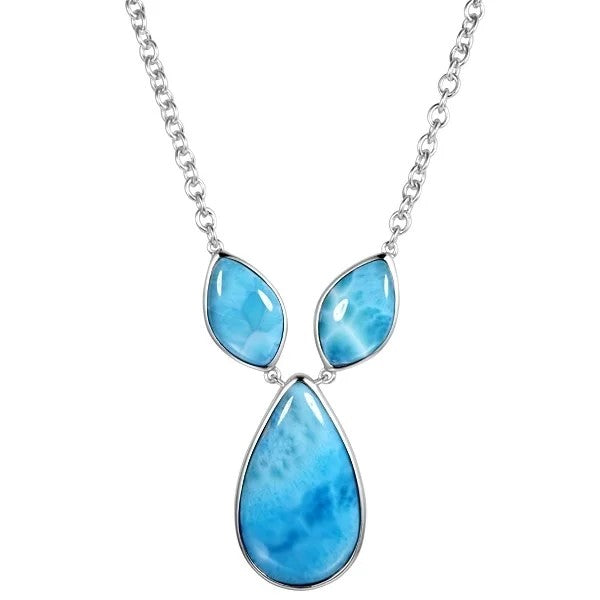 SS Larimar Tear Drop & Navette