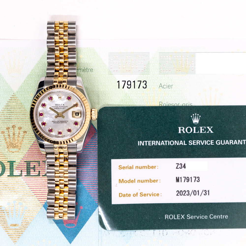 Lady-Datejust 26mm Steel and Yellow Gold 179173NGR