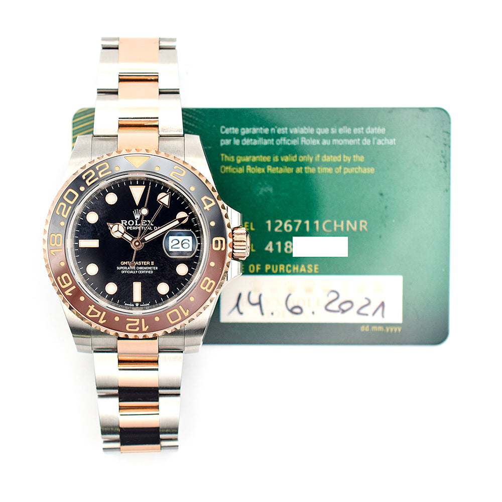 GMT-Master II "Root Beer" Steel and Rose Gold 126711CHNR