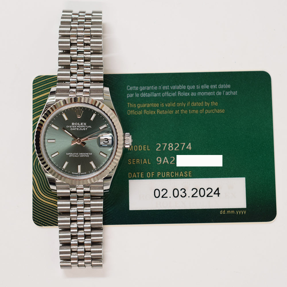 Datejust 31mm Steel and White Gold 278274