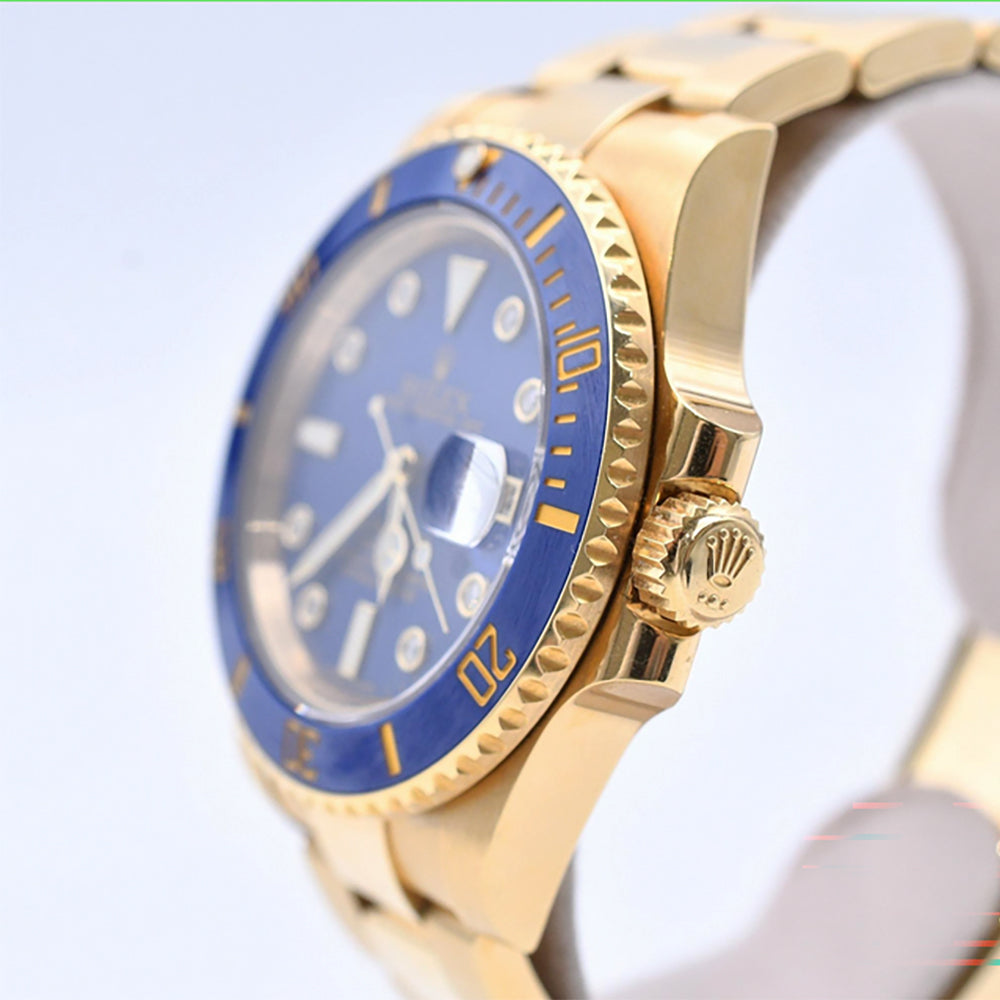 Submariner Date 40mm Black Bezel Yellow Gold 116618GLB