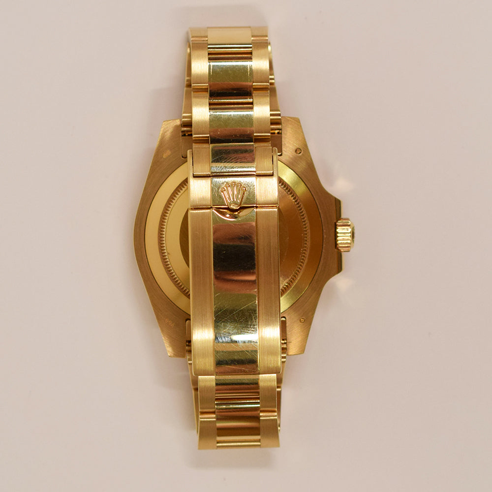 Submariner Date 40mm Black Bezel Yellow Gold 116618GLB