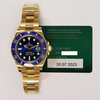Submariner Date 41mm Blue Bezel Yellow Gold 126618LB