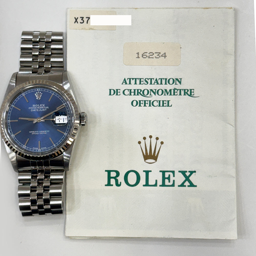 Datejust 36mm Steel and White Gold 16234
