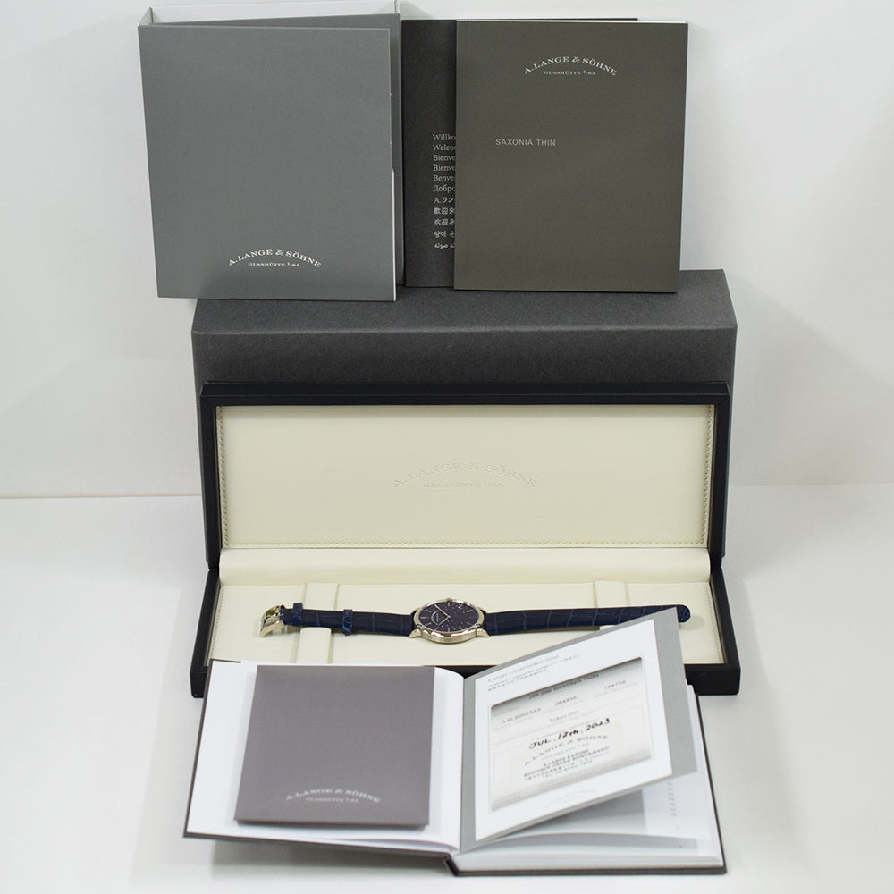 Saxonia Thin 39mm White Gold Manually Winding 205.086 – Golden