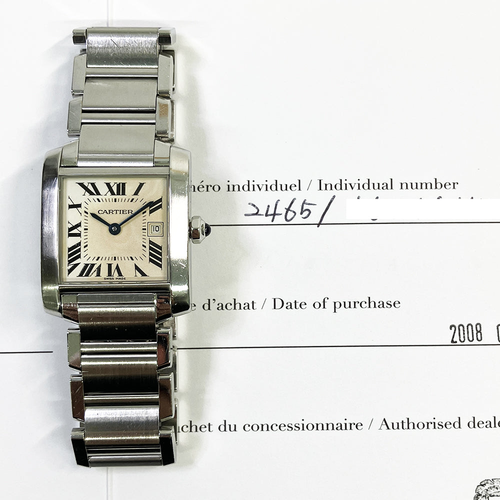 Tank Française Quartz Stainless Steel - 25mm x 29.5mm W51011Q3