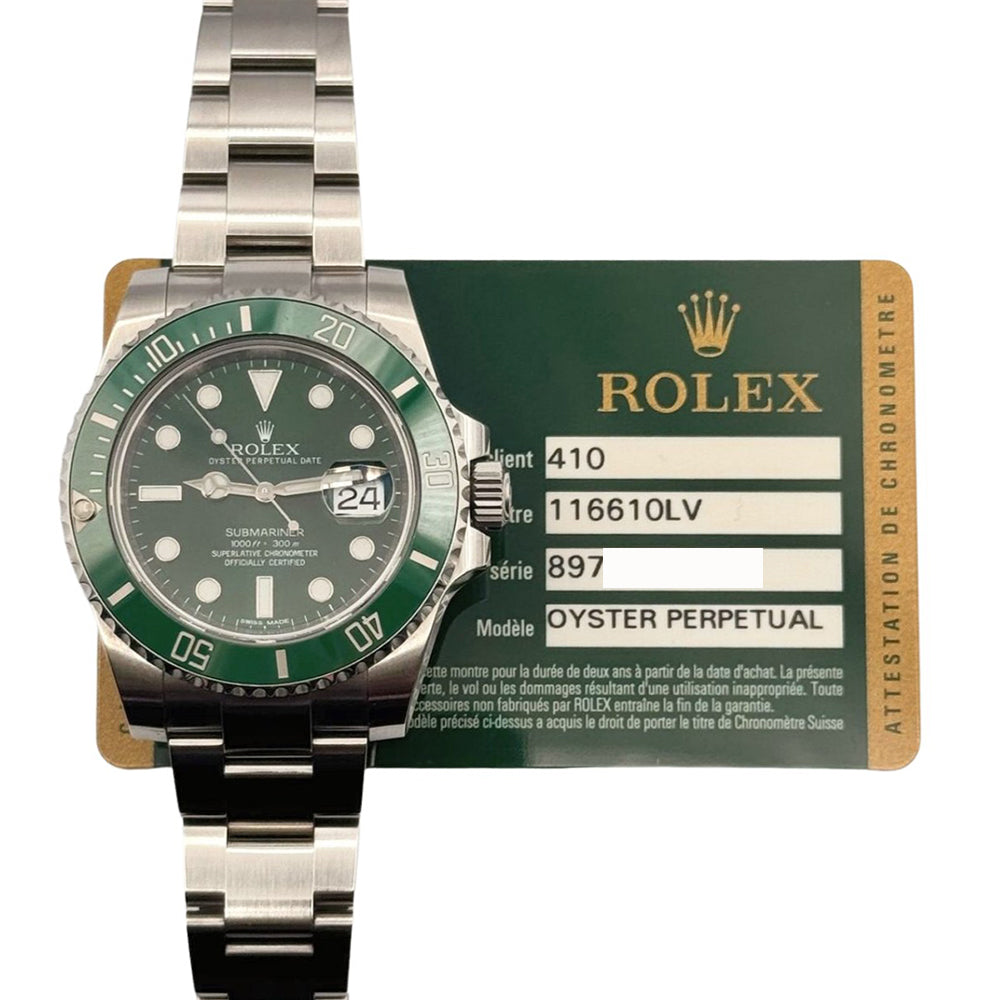 Submariner Date 40mm "Hulk" Steel 116610LV