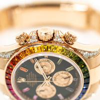 Daytona Rainbow Sapphire Bezel Diamond Lugs and Crown Rose Gold  116595RBOW