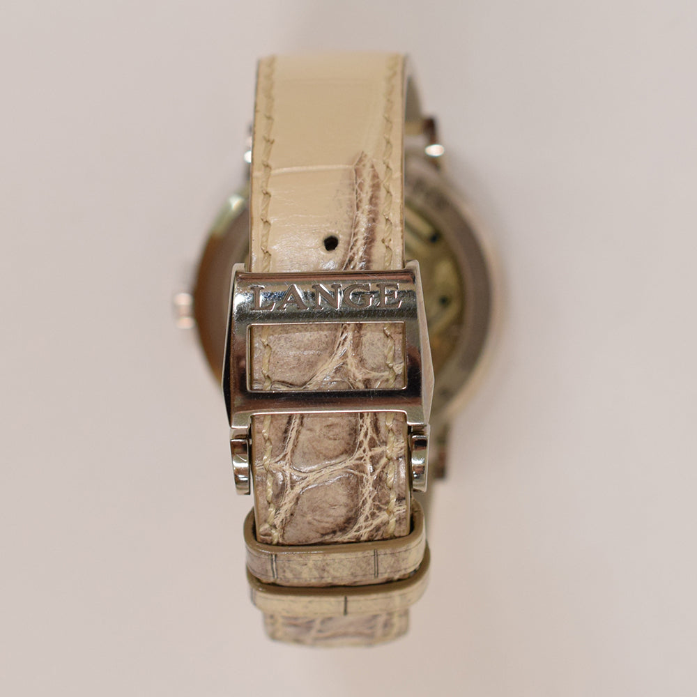 Saxonia Thin 37mm White Gold Manual Winding 201.027