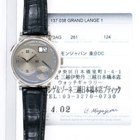 Grand Lange 1 41mm White Gold Manual Winding 137.038