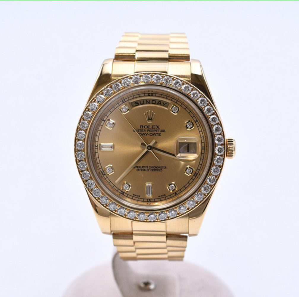 Day-Date President 41mm Diamond Bezel Yellow Gold 218348A