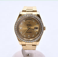 Day-Date President 41mm Diamond Bezel Yellow Gold 218348A