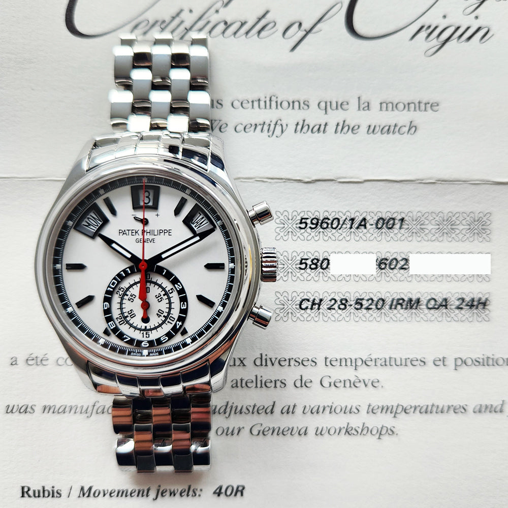 Annual Calendar Chronograph 40.5mm Stainless Steel 5960/1A-001