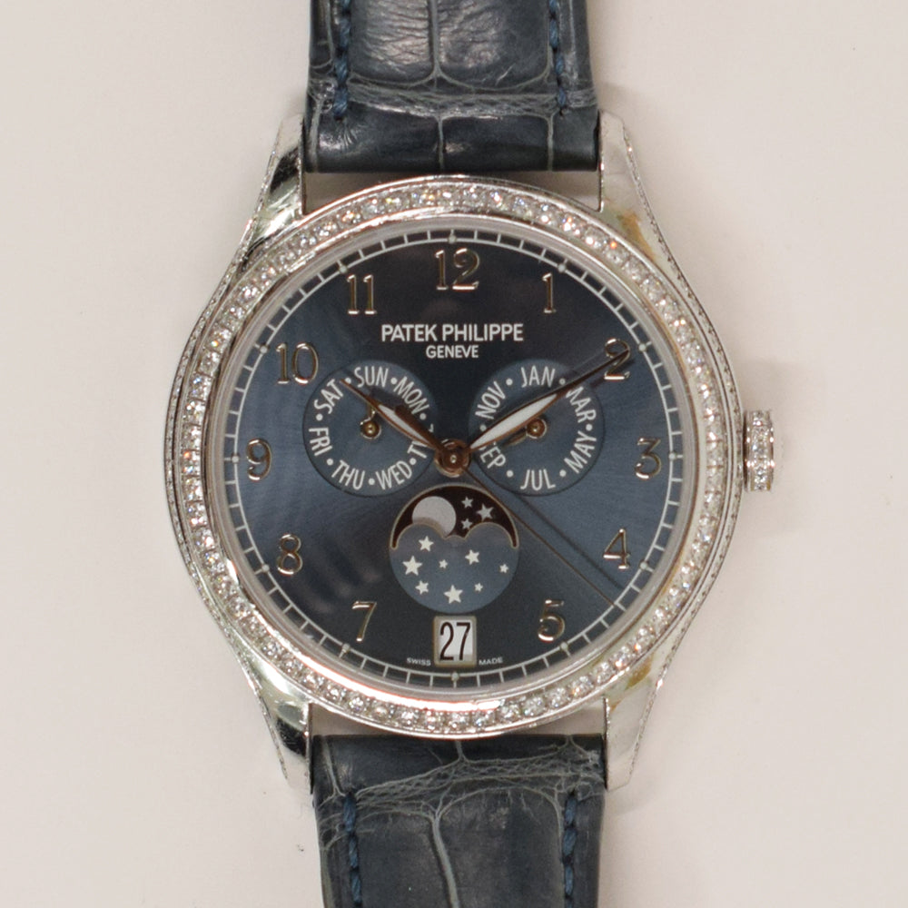 Complications Annual Calendar Moon Phase Selfwinding 38mm Diamond Bezel White Gold 4947G-001