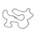 14kt White Gold Bead 2.5mm Chain 18"