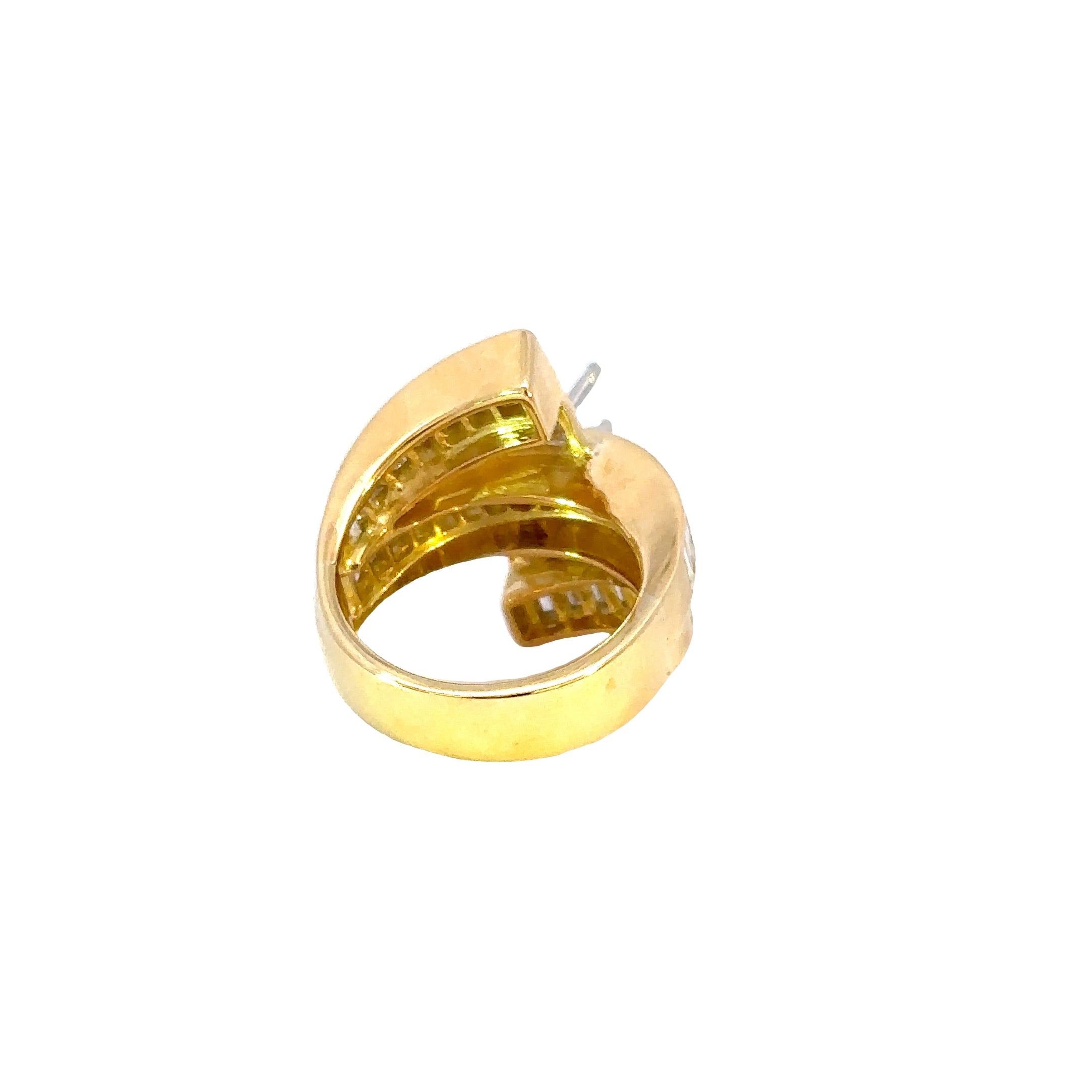 18kt yg engagement ring mounti