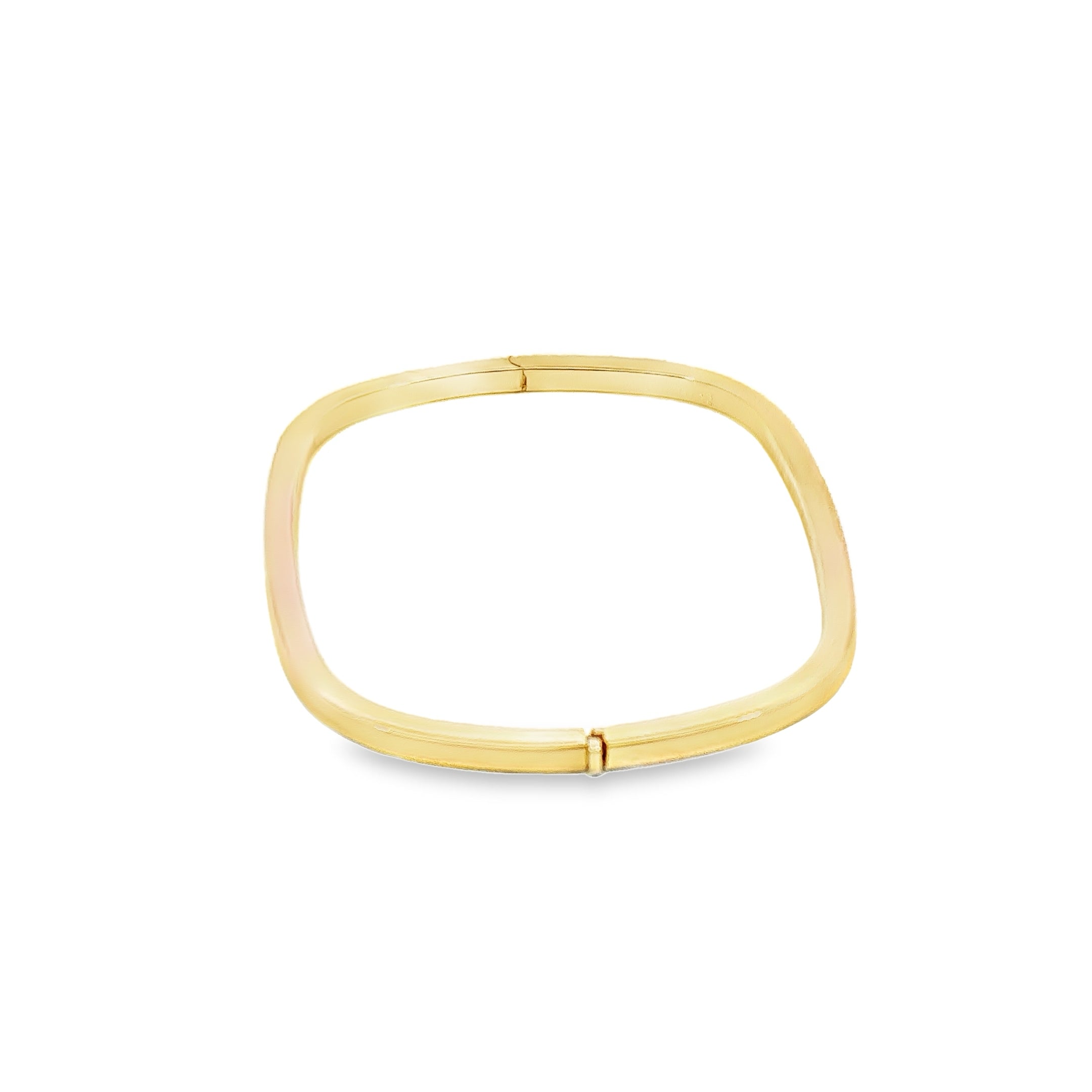 -E- 18kt yg Square Bangle