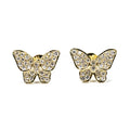 18kt Yellow Gold Diamond Butterfly Earrings