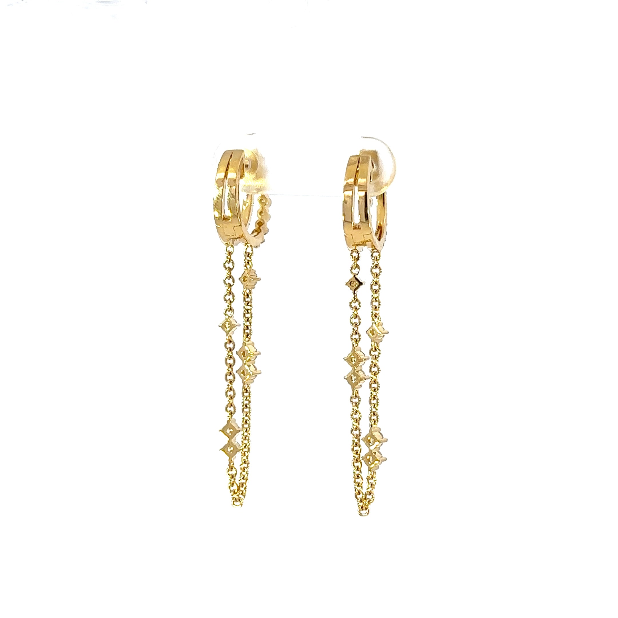 18kt yg Dangling Diamond Chain