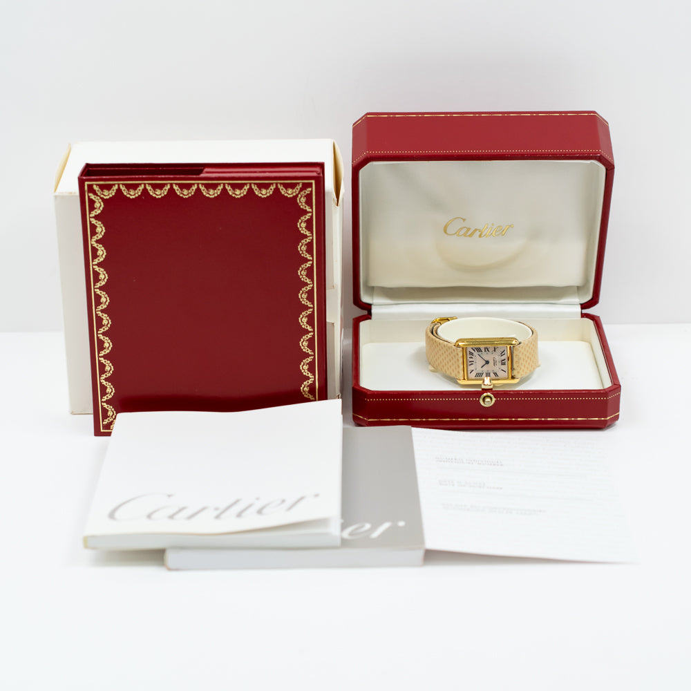 Cartier Tank Must Vermeil Aquarino Quartz Gold-plated Silver - Limited Edition - 29mm x 22mm W1018687