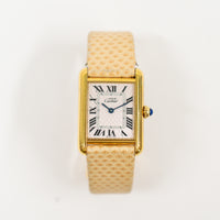 Cartier Tank Must Vermeil Aquarino Quartz Gold-plated Silver - Limited Edition - 29mm x 22mm W1018687