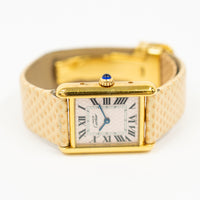 Cartier Tank Must Vermeil Aquarino Quartz Gold-plated Silver - Limited Edition - 29mm x 22mm W1018687
