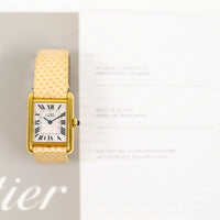Cartier Tank Must Vermeil Aquarino Quartz Gold-plated Silver - Limited Edition - 29mm x 22mm W1018687