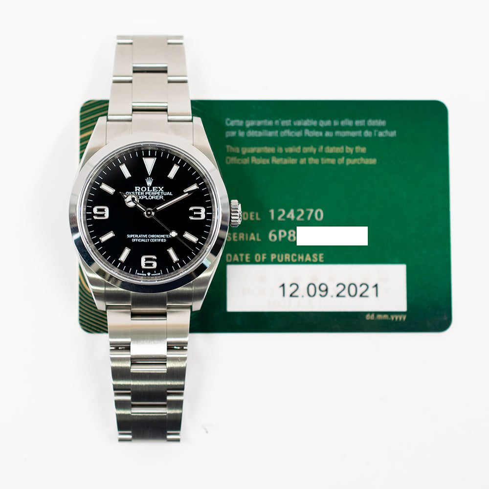 Explorer 36mm Steel 124270