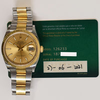 Datejust 36mm Steel and Yellow Gold 126233