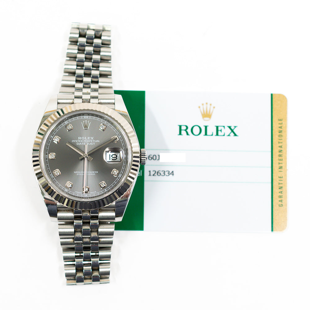 Datejust 41mm Steel and White Gold 126334