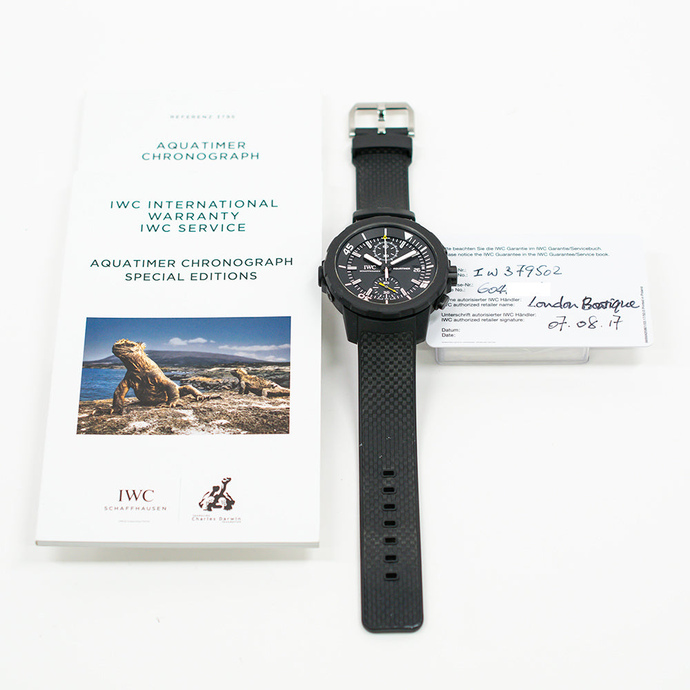 Aquatimer Chronograph 45mm  "Galapagos Islands" Edition Stainless Steel with Vulcanized Rubber Coating Case IW379502