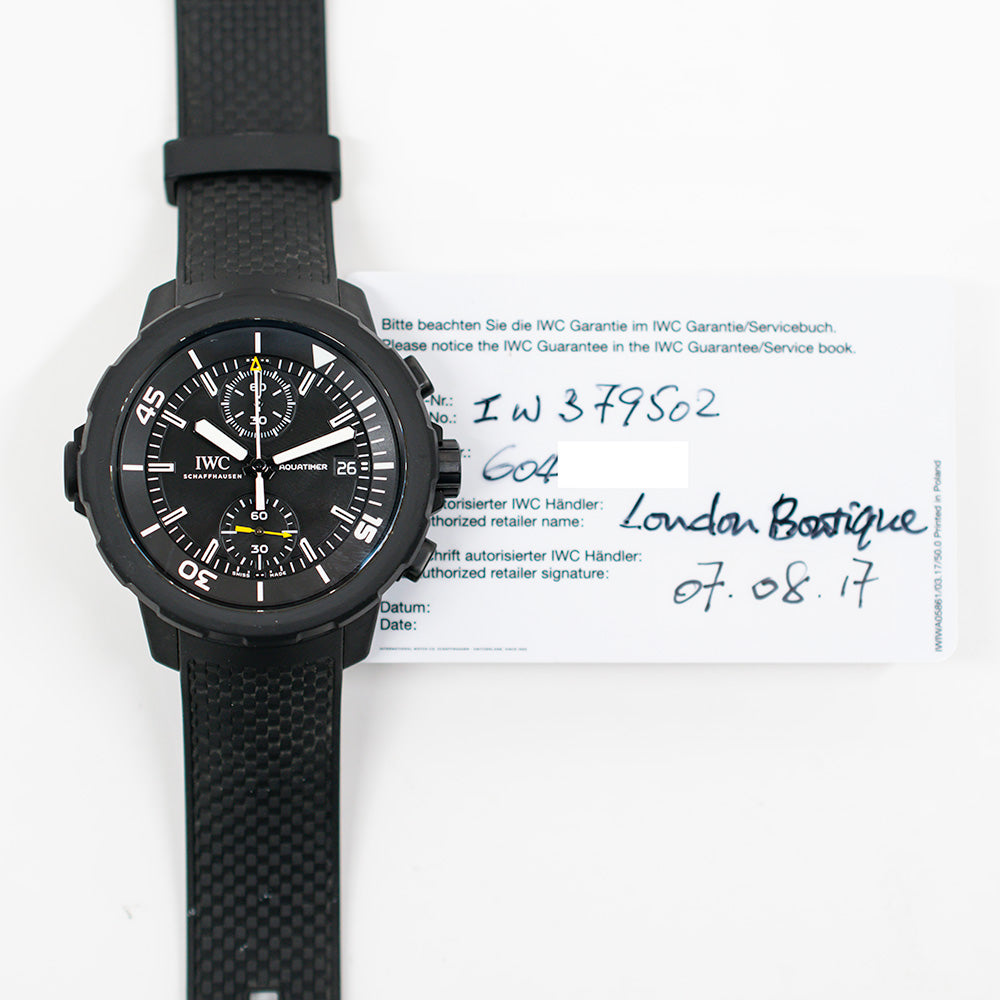 Aquatimer Chronograph 45mm  "Galapagos Islands" Edition Stainless Steel with Vulcanized Rubber Coating Case IW379502