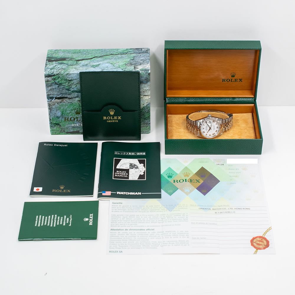 Datejust 36mm Steel and White Gold 16234