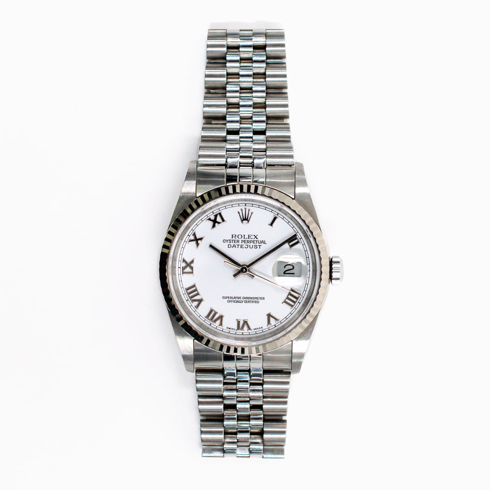 Datejust 36mm Steel and White Gold 16234