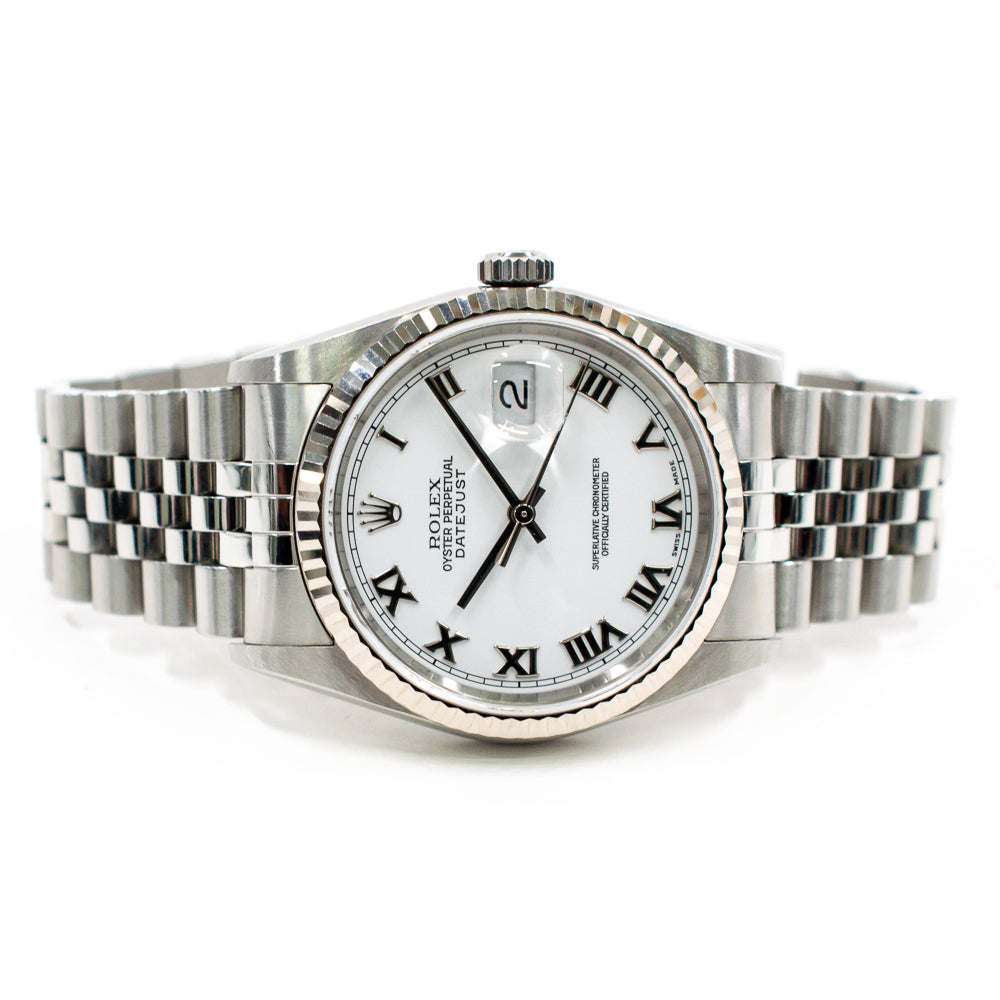 Datejust 36mm Steel and White Gold 16234