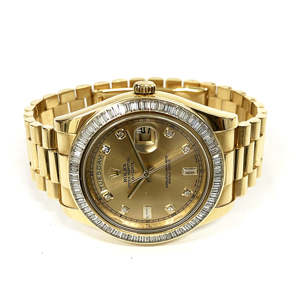 Day-Date II 41mm Diamond Bezel Yellow Gold 218398BR