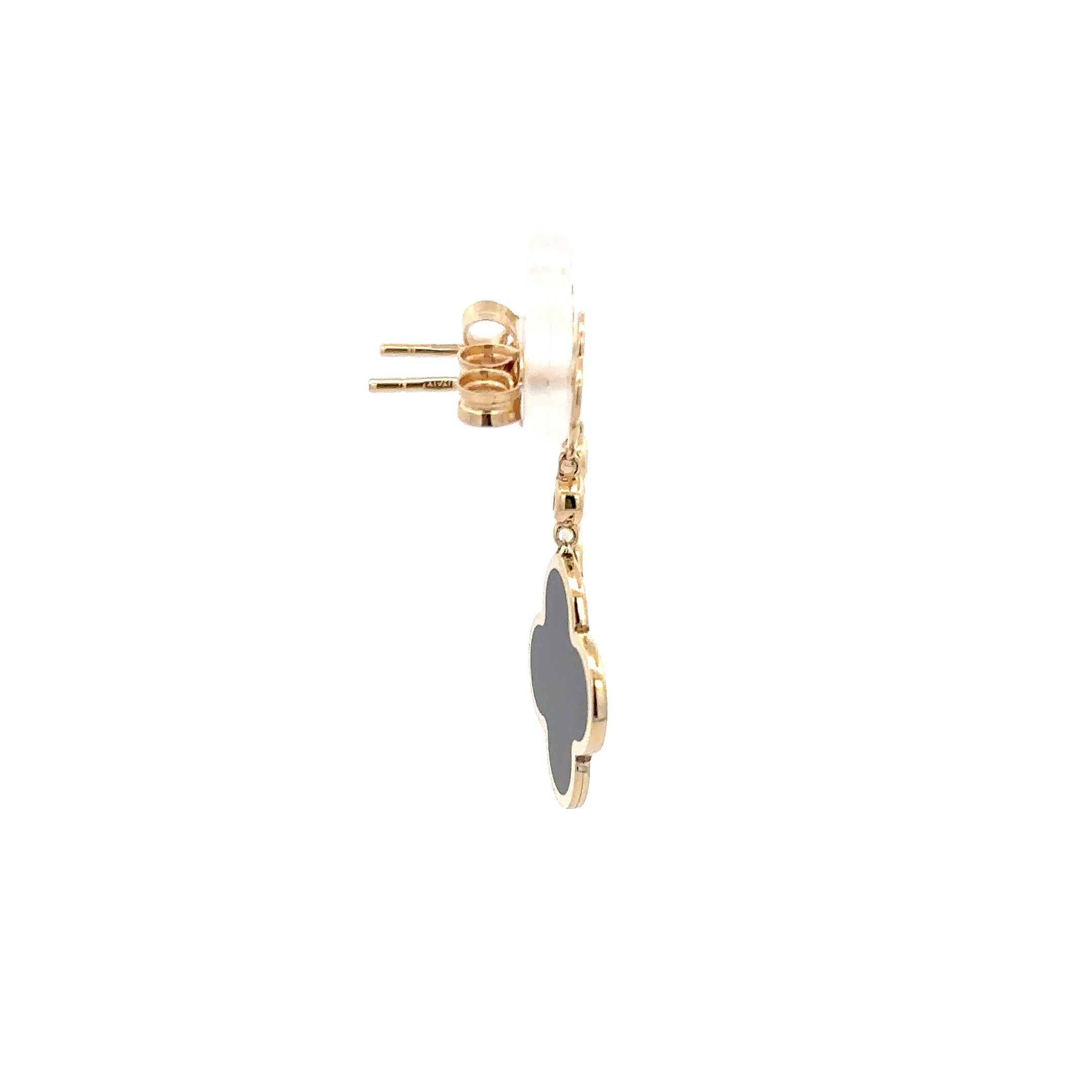 14k yg dia, gold disc & bezel