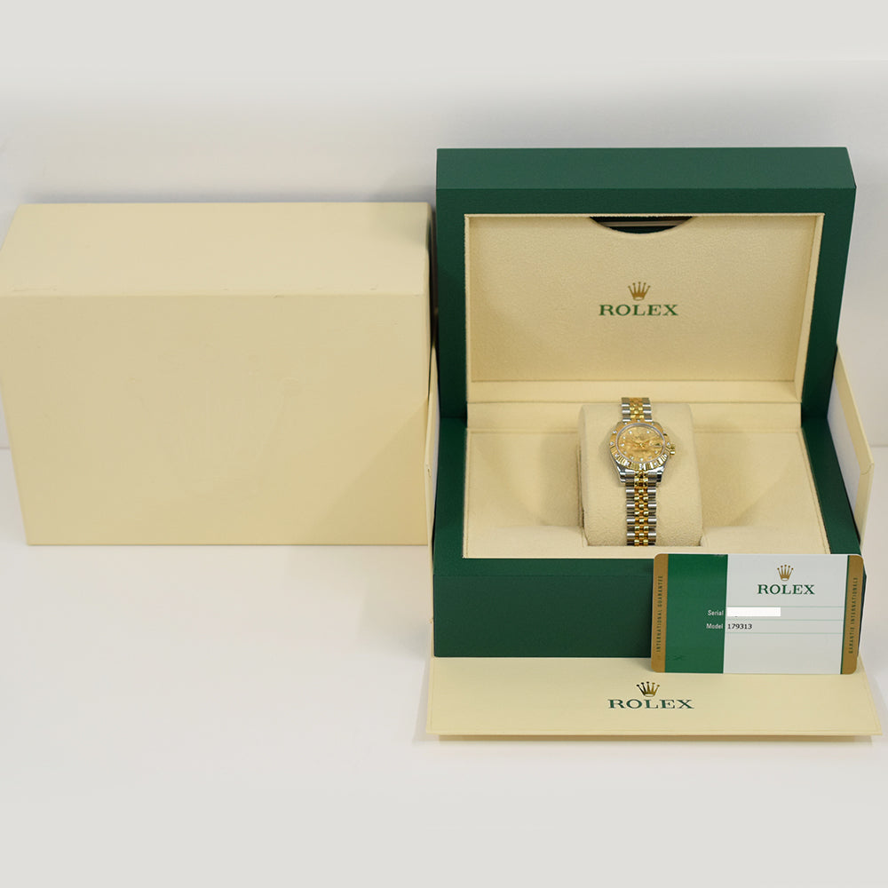 Lady-Datejust 26mm Steel and Yellow Gold Diamond-set Bezel 179313G